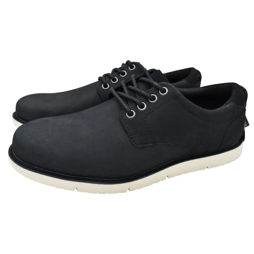 TOMS Mens Size 10.5 Navi Oxford Black‎ Leather Casual Shoes